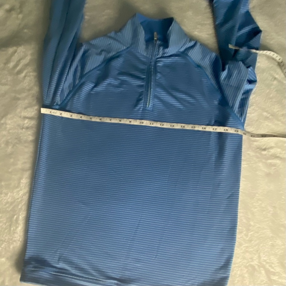 Peter Millar Stripe Performance Quarter-Zip Pullover. - Picture 7 of 9